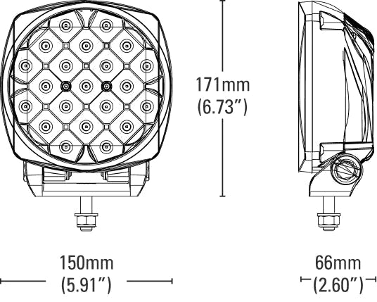 Venom 150mm 75w LED Driving Light by Lightforce – Wild Access